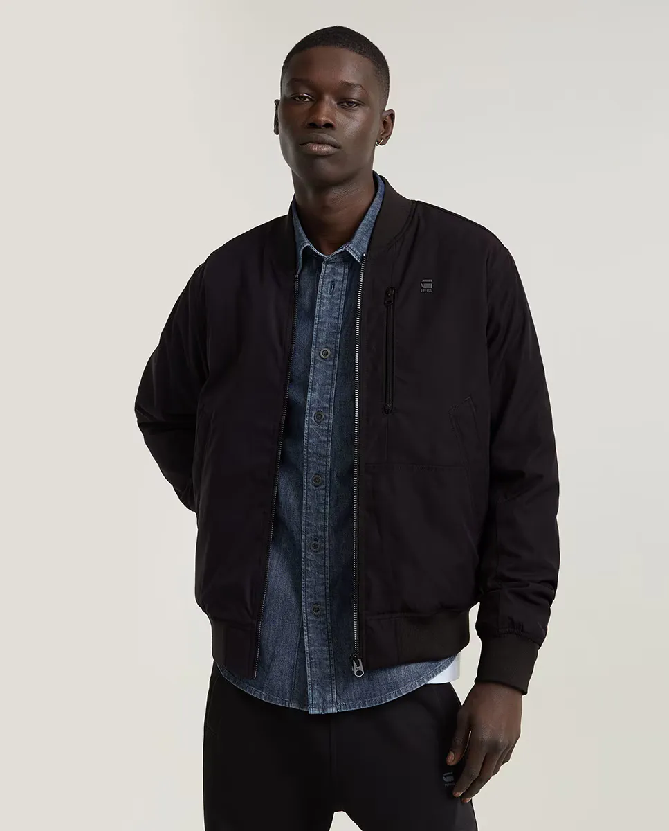 

Мужской бомбер из технического материала G-Star Raw, черный