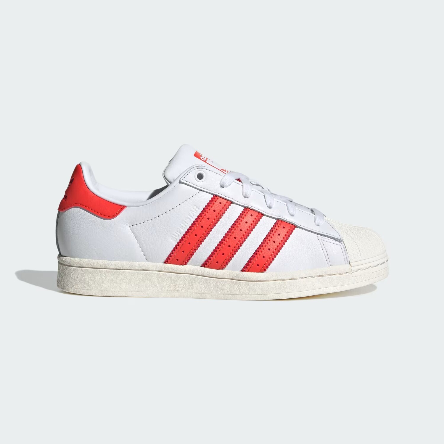 

Кроссовки суперзвезды Adidas, цвет Cloud White/Cloud White/Bright Red