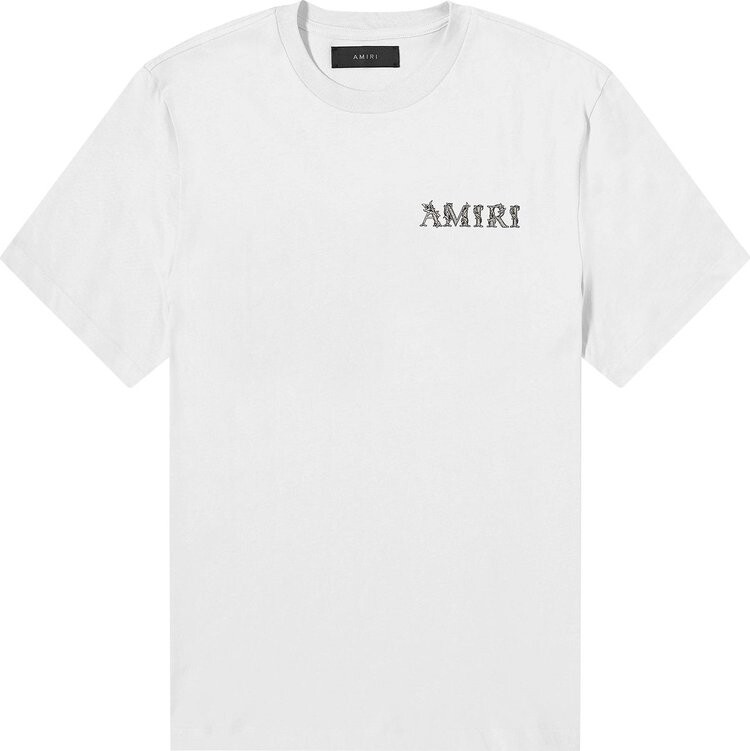 

Футболка Amiri Baroque Logo 'Grey Dawn', серый