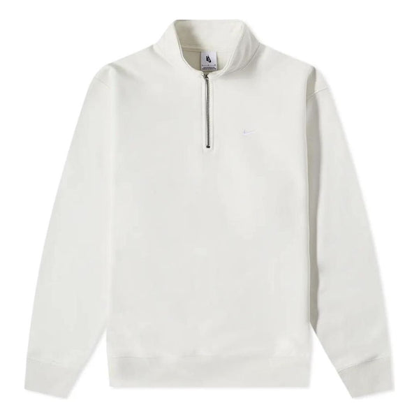 Толстовка Nike Swoosh Quarter Zip Top Jacket 'White', белый куртка nike swoosh half zip jacket white black белый