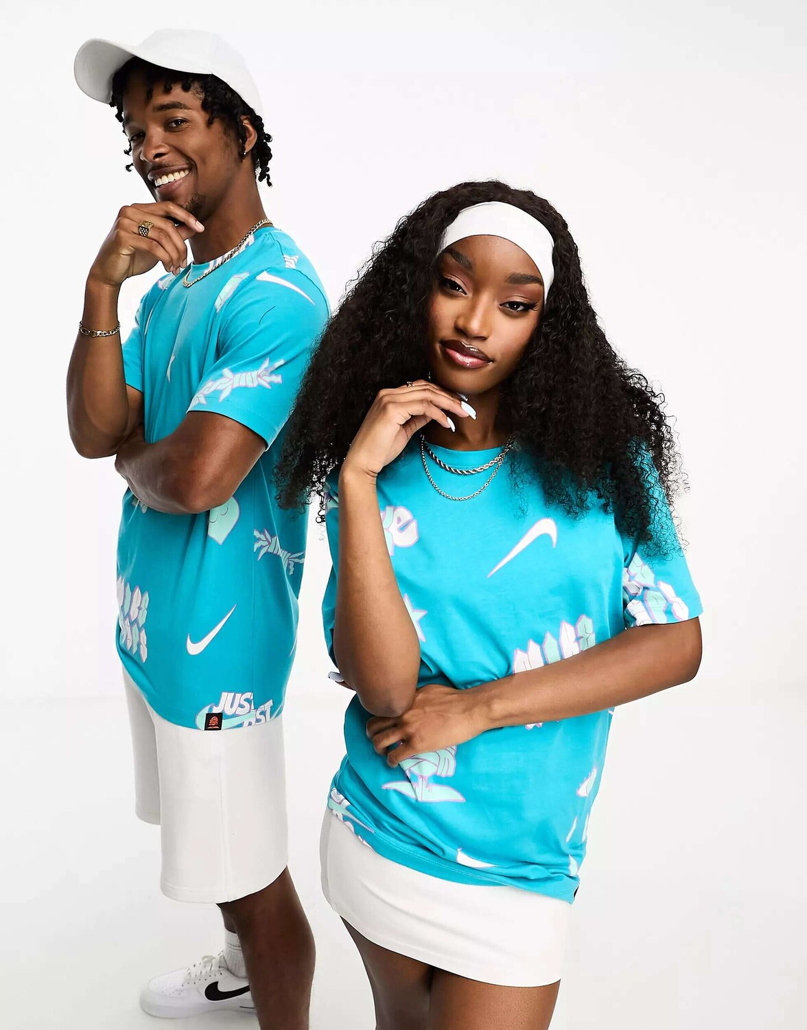 

Синяя футболка унисекс Nike Hoops JDI AOP, Синий