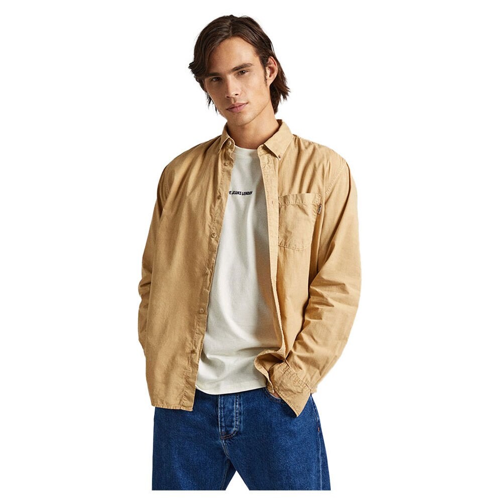 

Рубашка с длинным рукавом Pepe Jeans Prince, бежевый