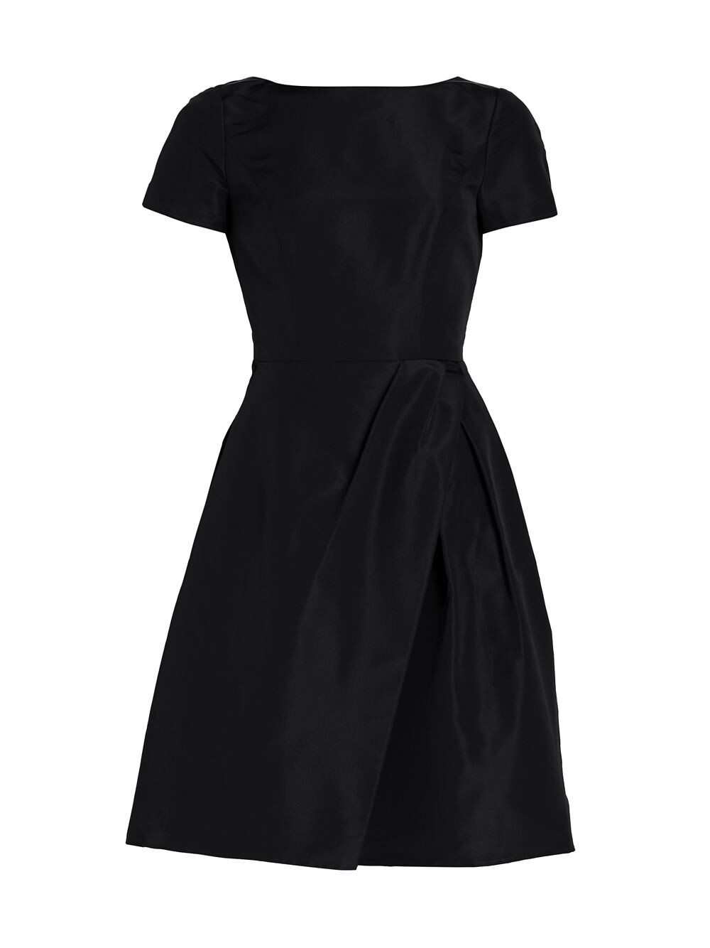 

Шелковое платье Icon с драпировкой и вырезом «лодочка» Carolina Herrera, черный