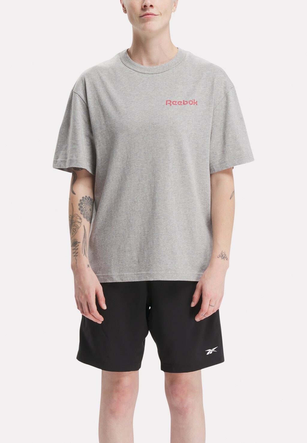 

Футболка с принтом Work Ethic Reebok, серый