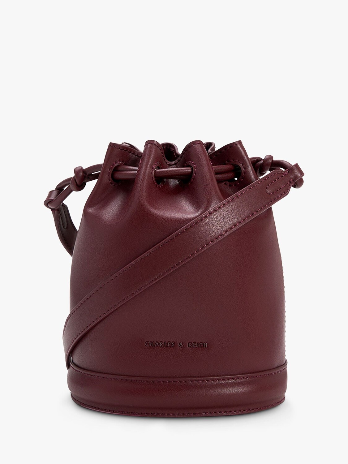 

Сумка-ведро CHARLES & KEITH Blossom на шнурке, темный шоколад