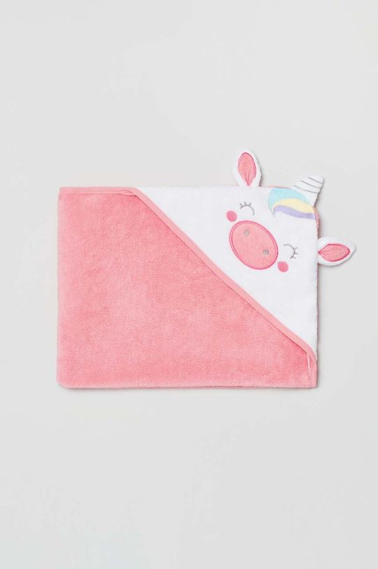 OVS Детское полотенце, розовый детское успокаивающее полотенце из полипропилена и хлопка
