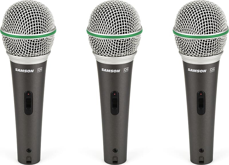 

Динамический микрофон Samson Q6 Handheld Supercardioid Dynamic Microphone (3-Pack)