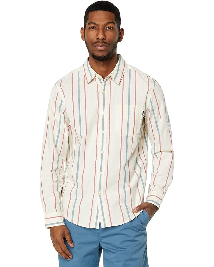 Рубашка Dockers Supreme Flex Modern Fit Long Sleeve, цвет Cherry Bomb/Stripe фотографии