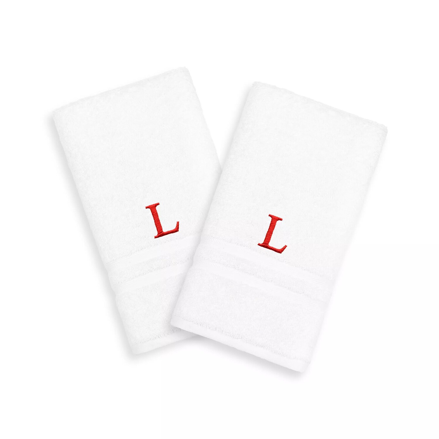 

Linum Home Textiles, 2 упаковки красных полотенец для рук с монограммой