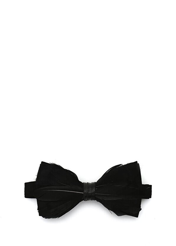 

Черный замшевый галстук-бабочка с перьями genius-bowtie