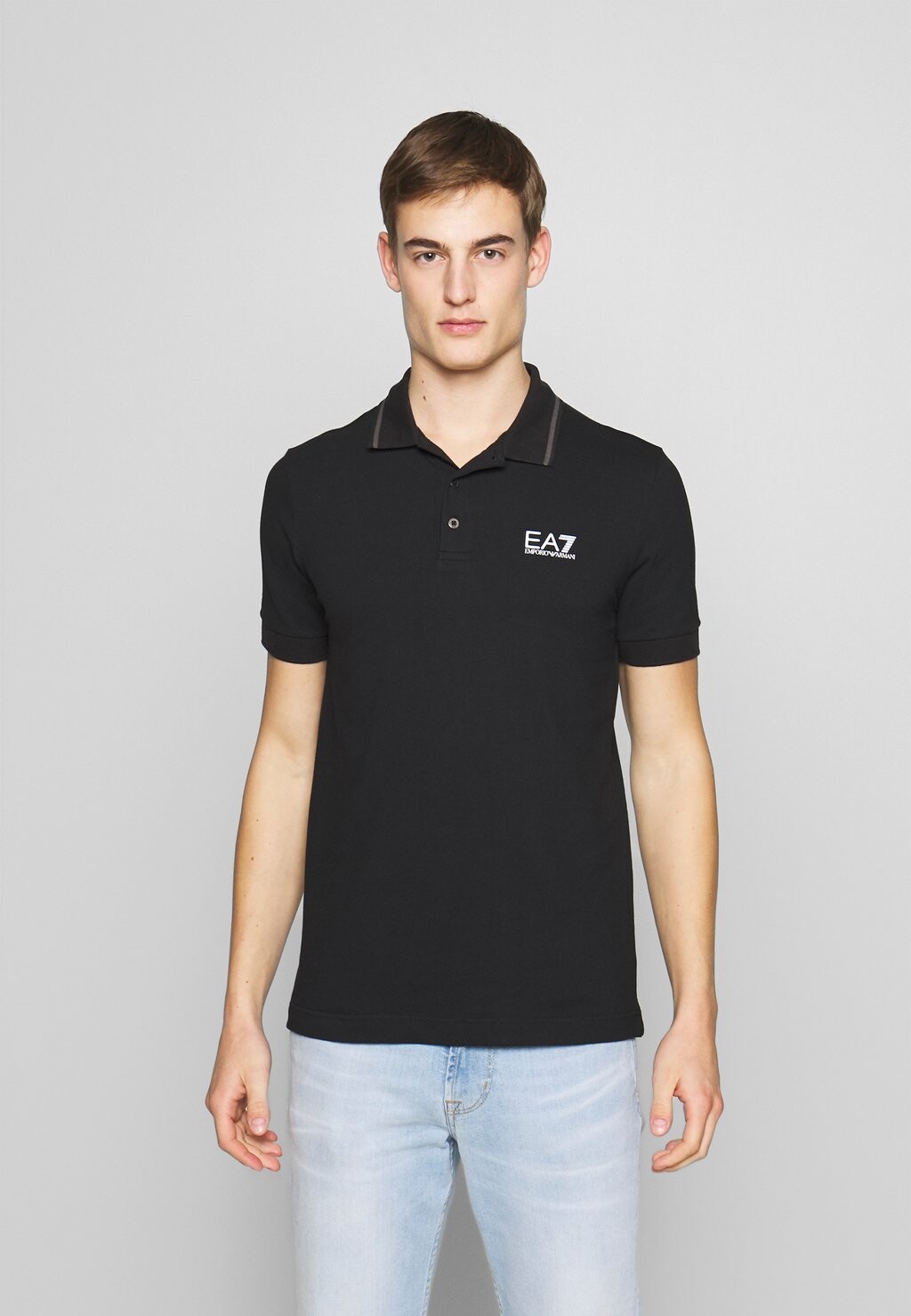 

Рубашка-поло EA7 Emporio Armani, цвет black
