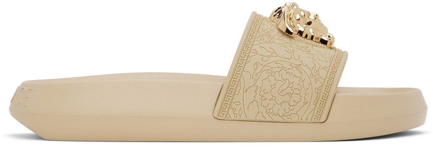 

Бежевые шлепанцы Палаццо Versace