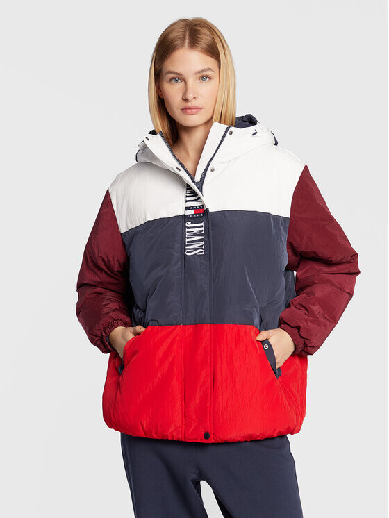 

Пуховик оверсайз Tommy Jeans, мультиколор