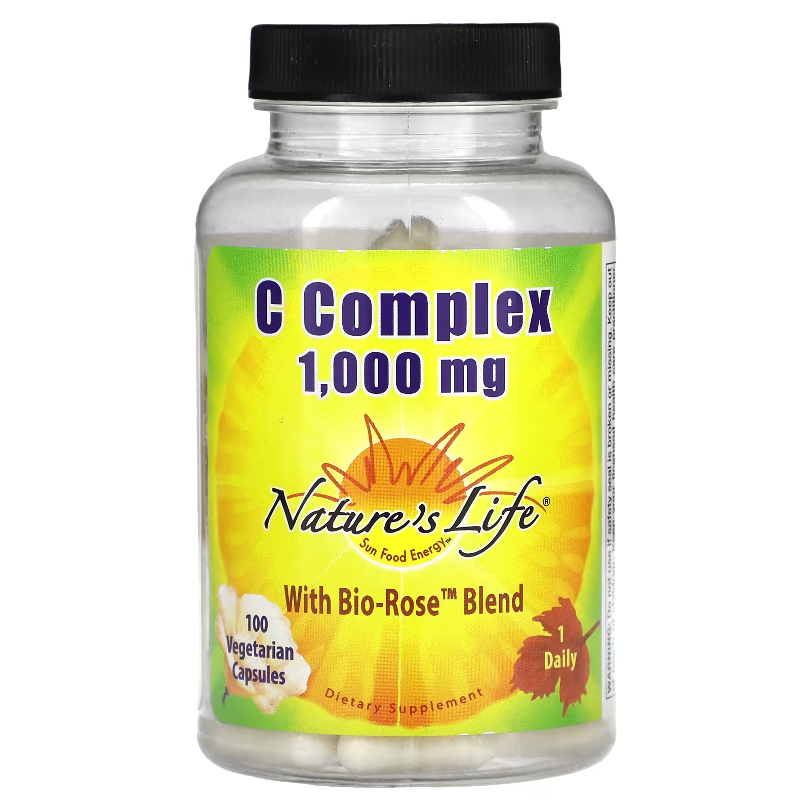 Комплекс C 1000 мг, 100 вегетарианских капсул Nature's Life nature s life комплекс железа 25 мг 50 вегетарианских капсул
