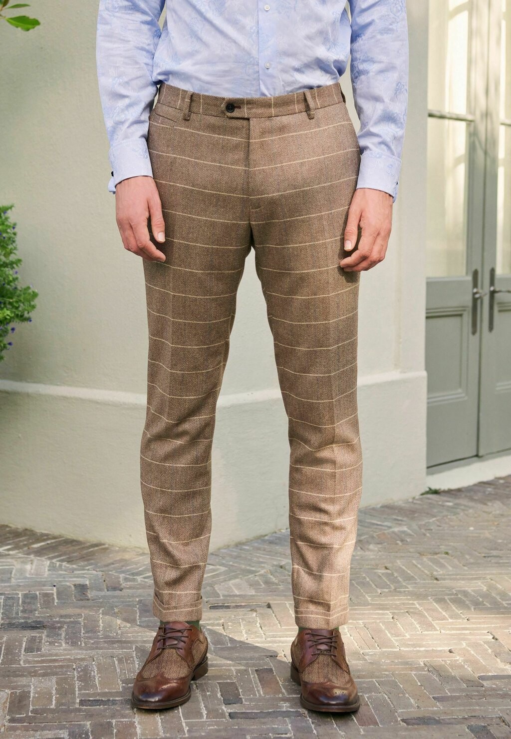 

Брюки чинос CHECK CHINOS REGULAR FIT Next, цвет neutral