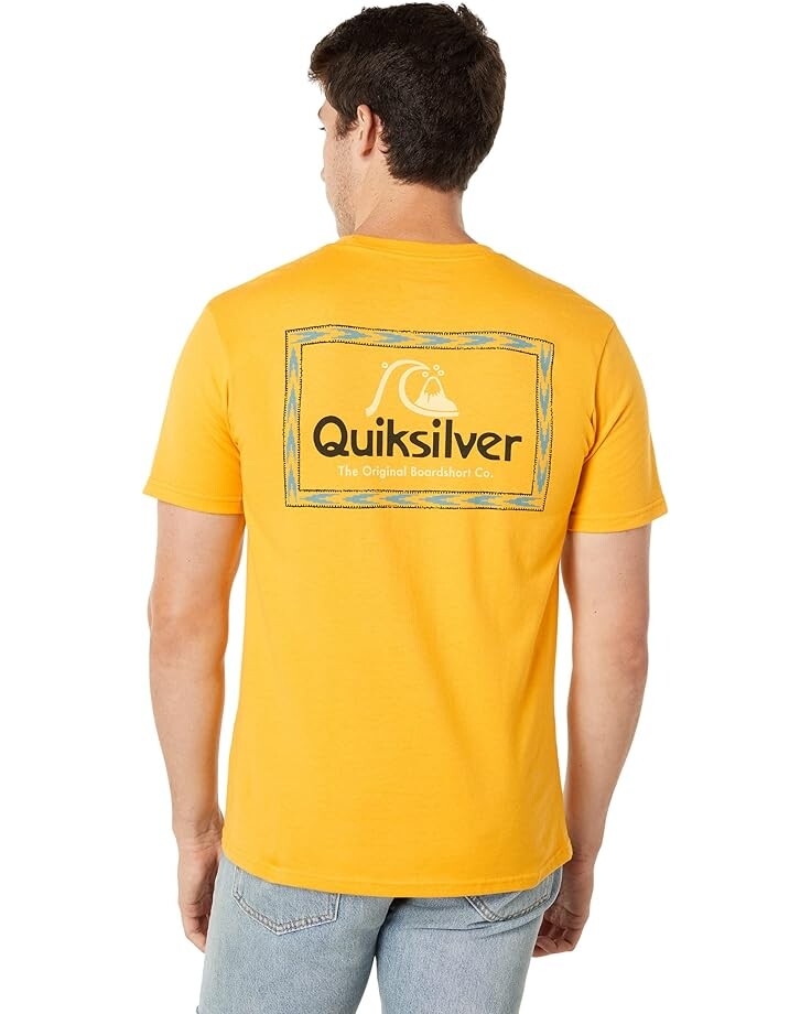 

Футболка Quiksilver Tribal Fuzz Framed Short Sleeve Tee, цвет Golden Rod