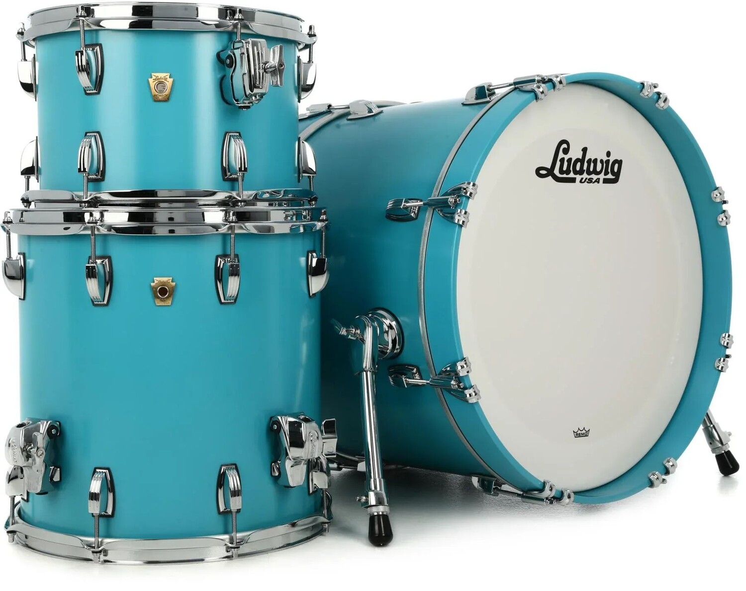 

Набор из трех предметов Ludwig Classic Maple Downbeat 20 Shell — Heritage Blue