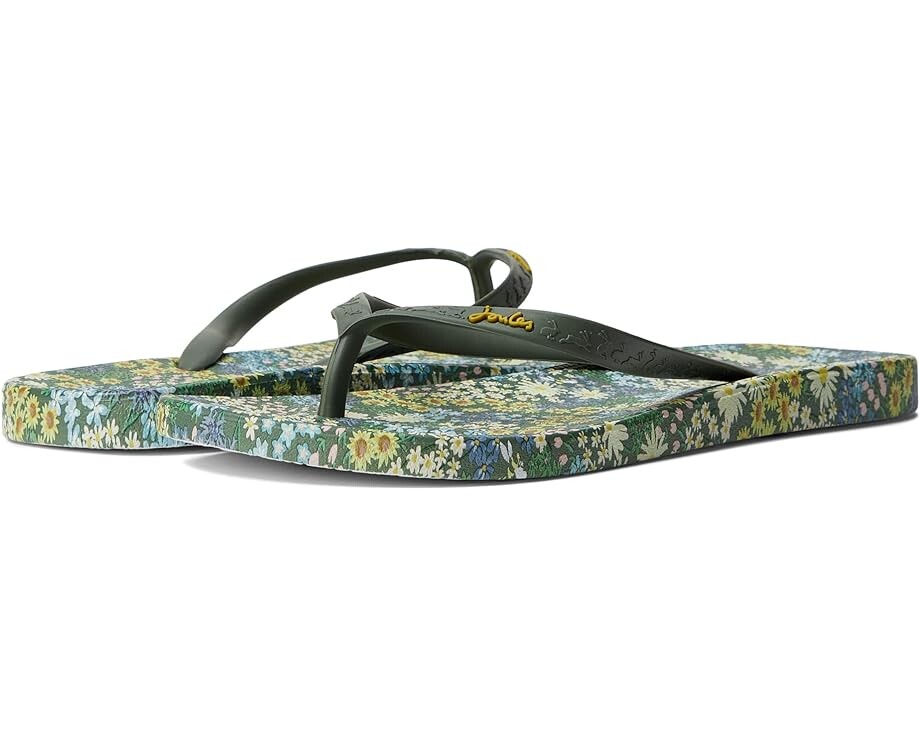 

Сандалии Joules Flip-Flop, цвет Green Ditsy