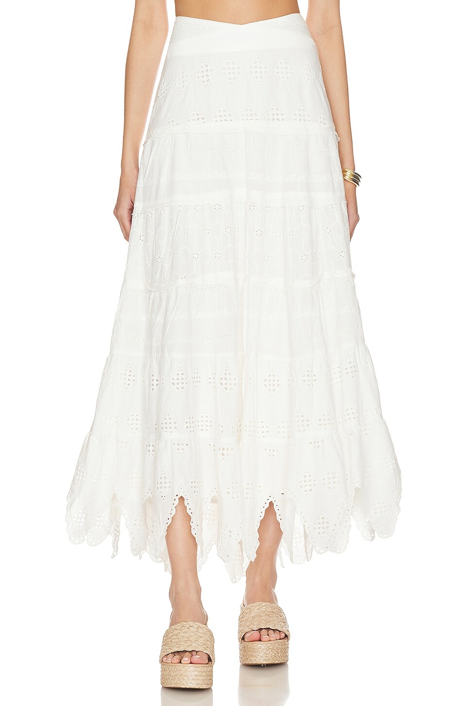 

Юбка Free People Prairie, слоновая кость