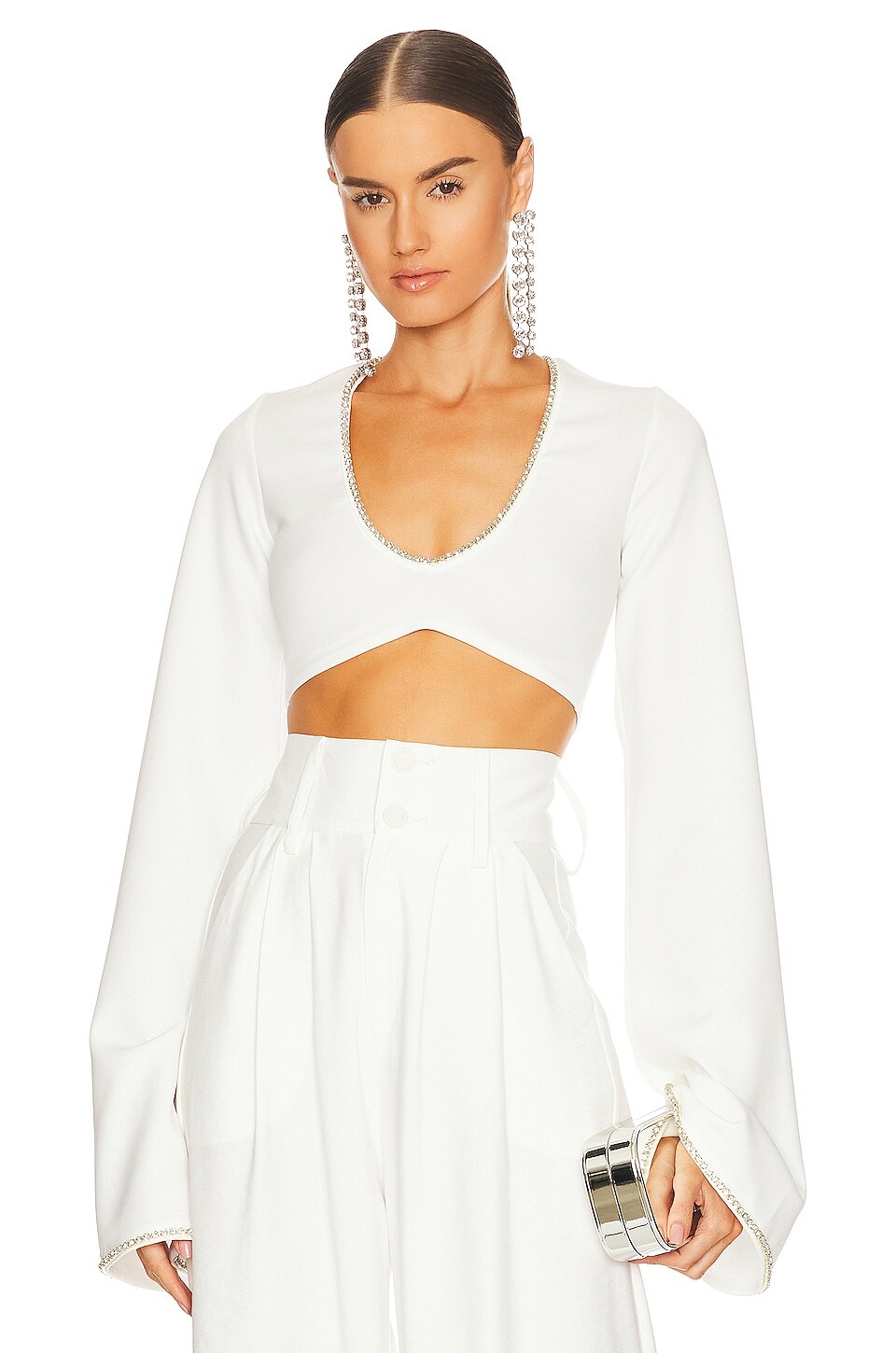 

Топ Khanums Kira Diamante Trim, белый