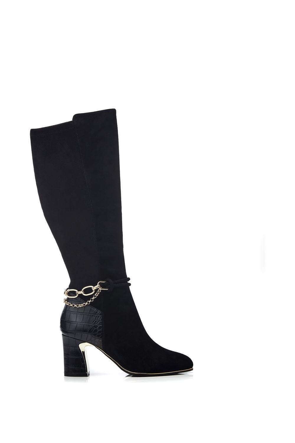 Замшевые ботинки на каблуке 'Viviena' Moda In Pelle, черный 39028