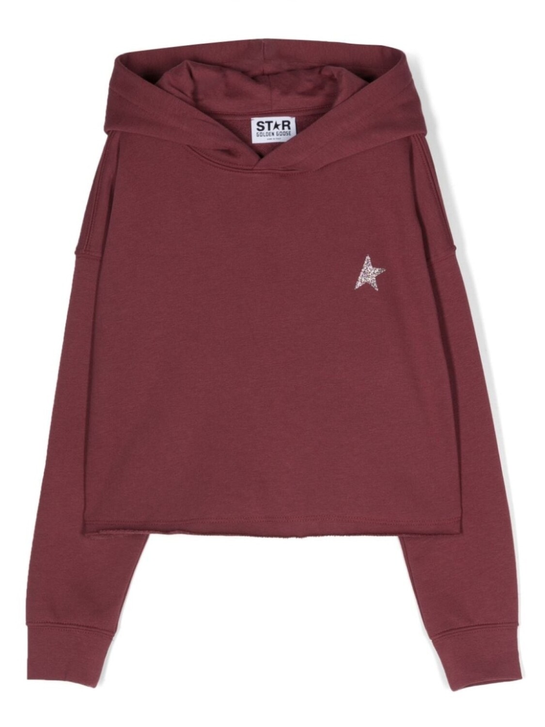 

Golden Goose Kids худи из джерси с блестками, фиолетовый