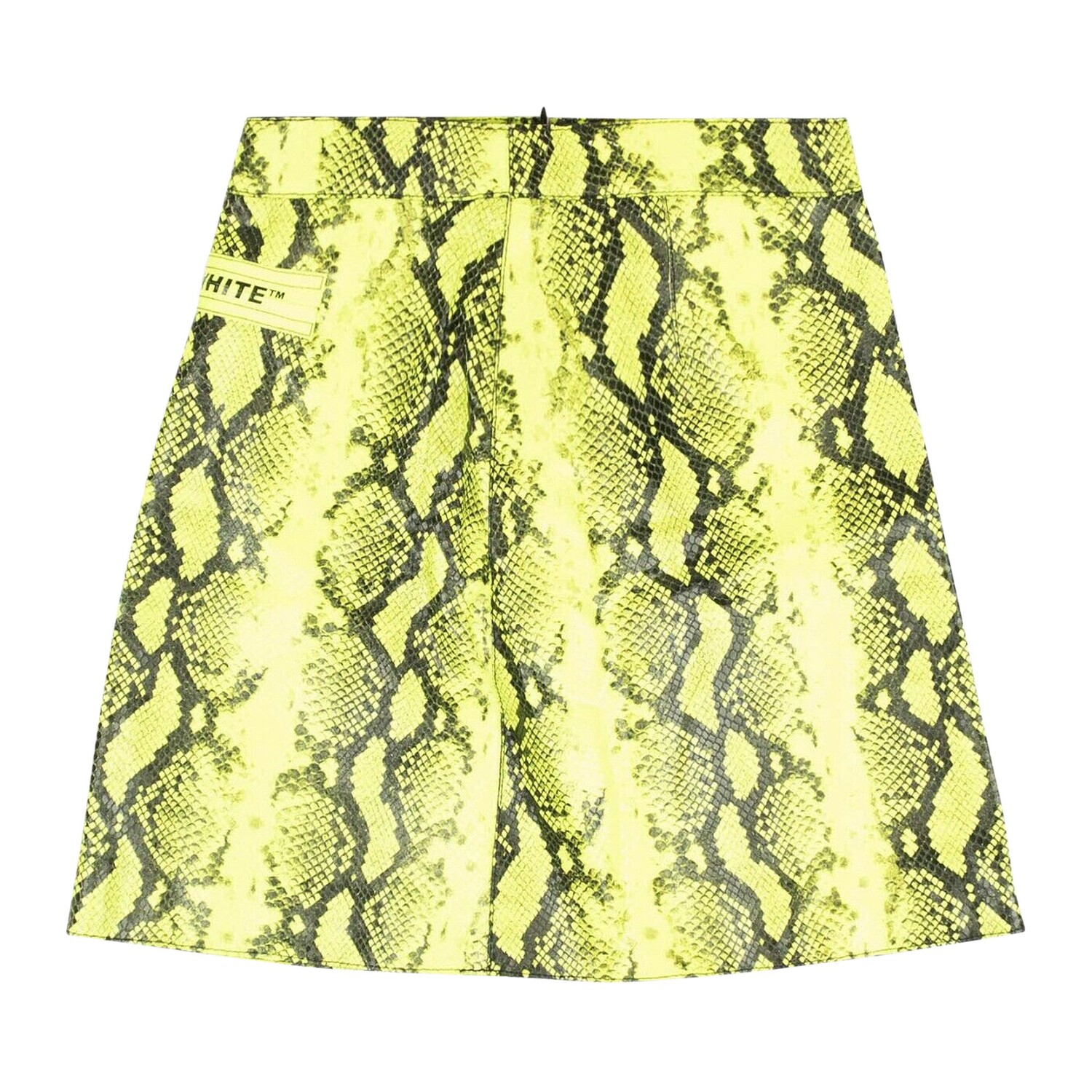 

Мини-юбка Off-White из змеиной кожи Желтый