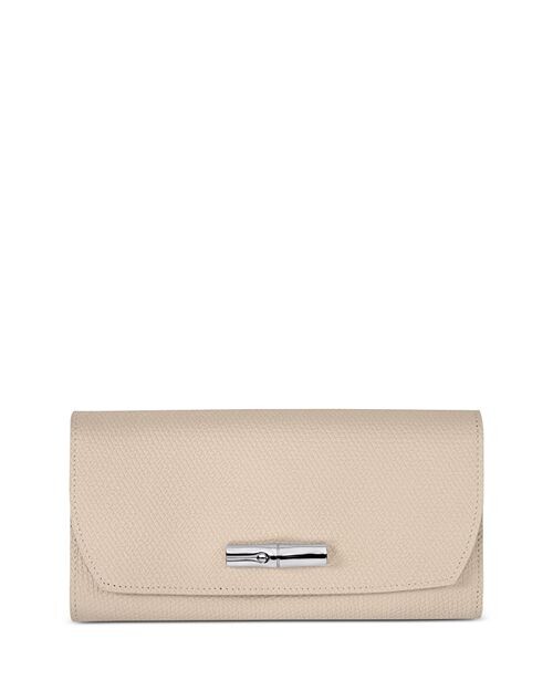 

Кожаный кошелек Roseau Continental Longchamp, цвет Ivory/Cream