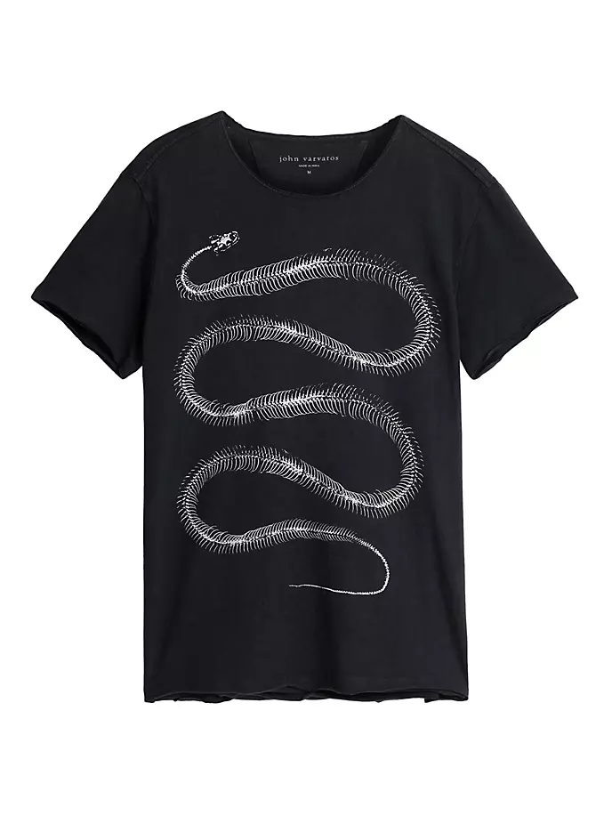 

Футболка со змеиными костями John Varvatos, черный