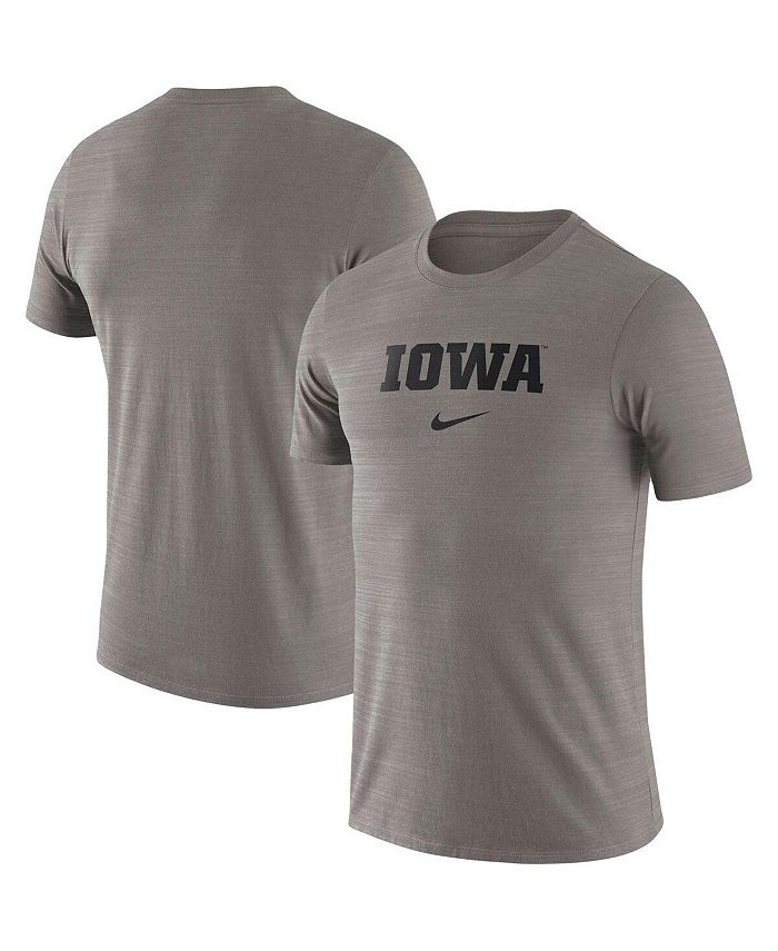 

Мужская футболка цвета верескового цвета Iowa Hawkeyes Team Issue Velocity Performance Nike, серый