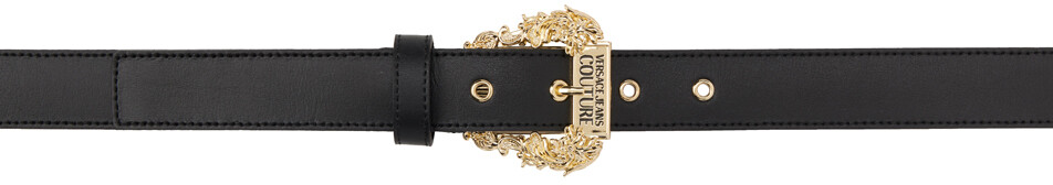

Черный ремень от кутюр Versace Jeans Couture