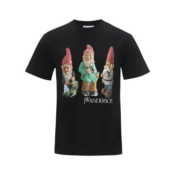 

Футболка t-shirt mit zwergen motiv black black J.W. Anderson, черный
