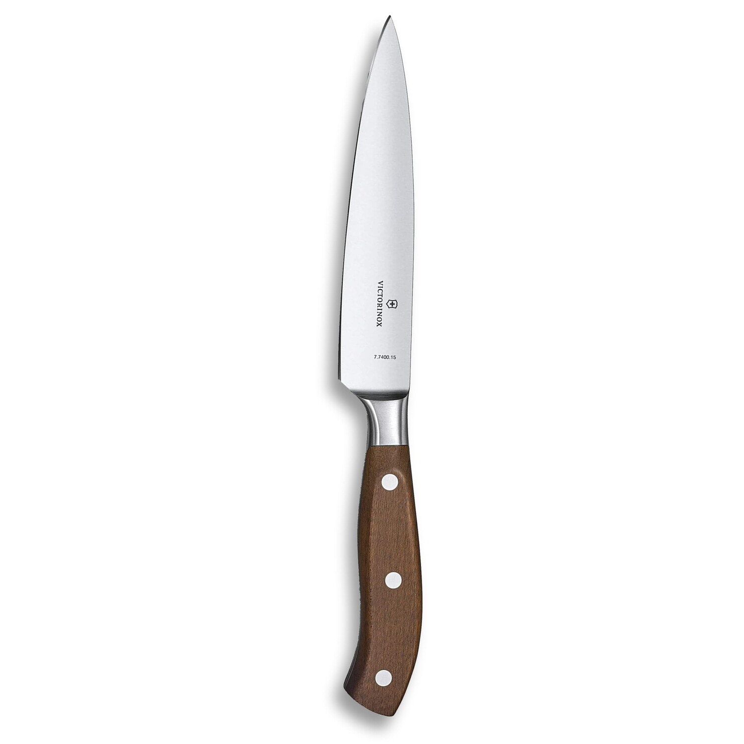 

Кованый поварской нож Victorinox Grand Maitre — острый кухонный нож для нарезки трав, овощей и мяса — кухонный аксессуар премиум-класса — деревянная ручка, 6 дюймов C38