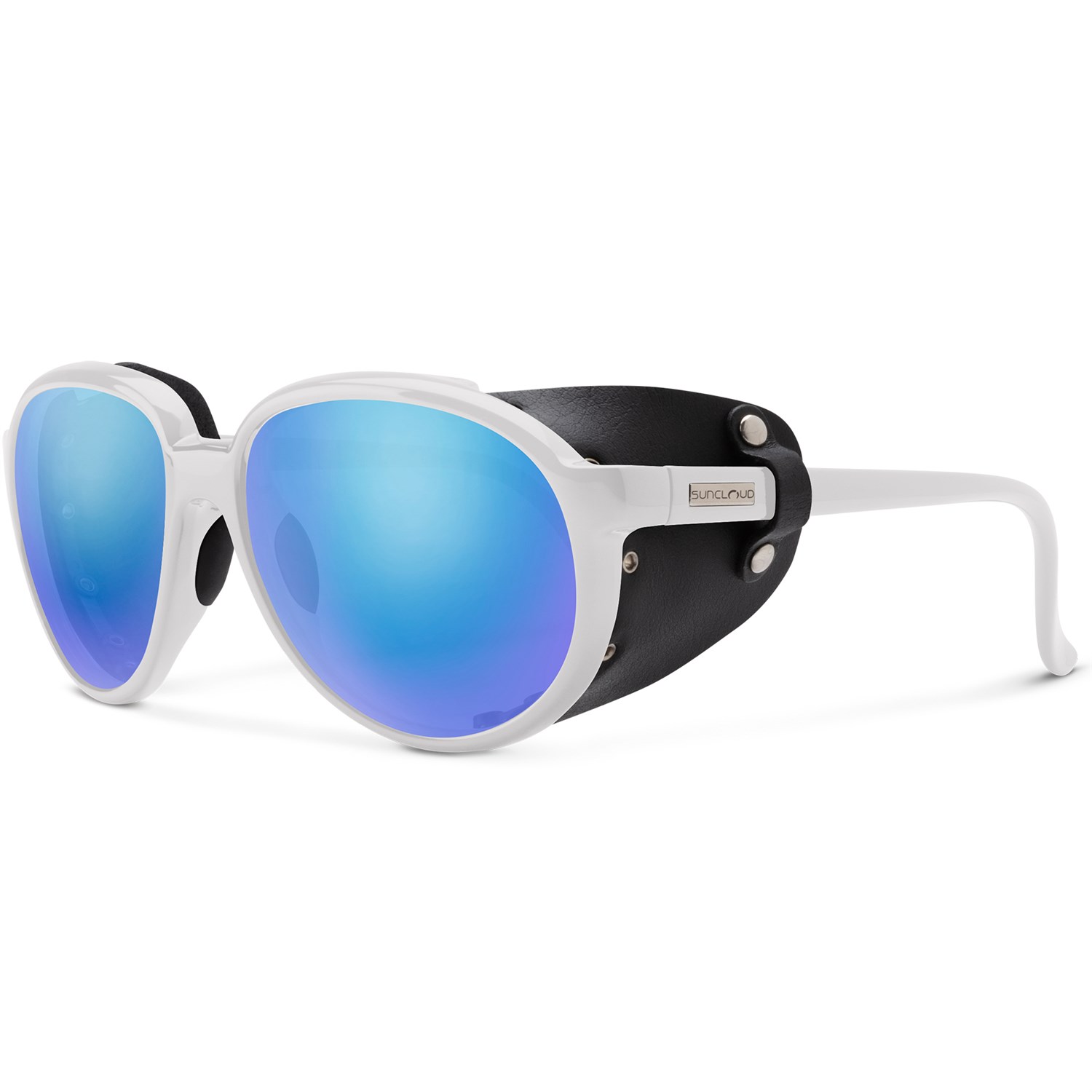 Солнцезащитные очки Suncloud Glacier, цвет White/Polar Blue Mirror