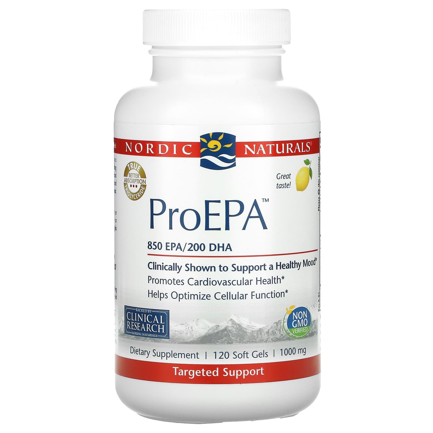 

ProEPA, лимон, 1000 мг, 120 мягких таблеток, Nordic Naturals