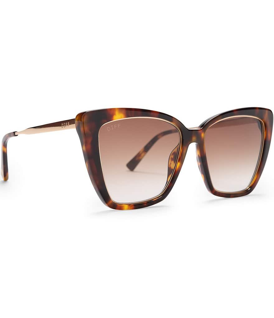 Поляризационные солнцезащитные очки «кошачий глаз» DIFF Eyewear Becky IV, коричневый
