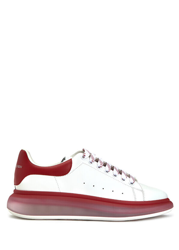 

Мужские кожаные кроссовки oversize красно-белые Alexander McQueen
