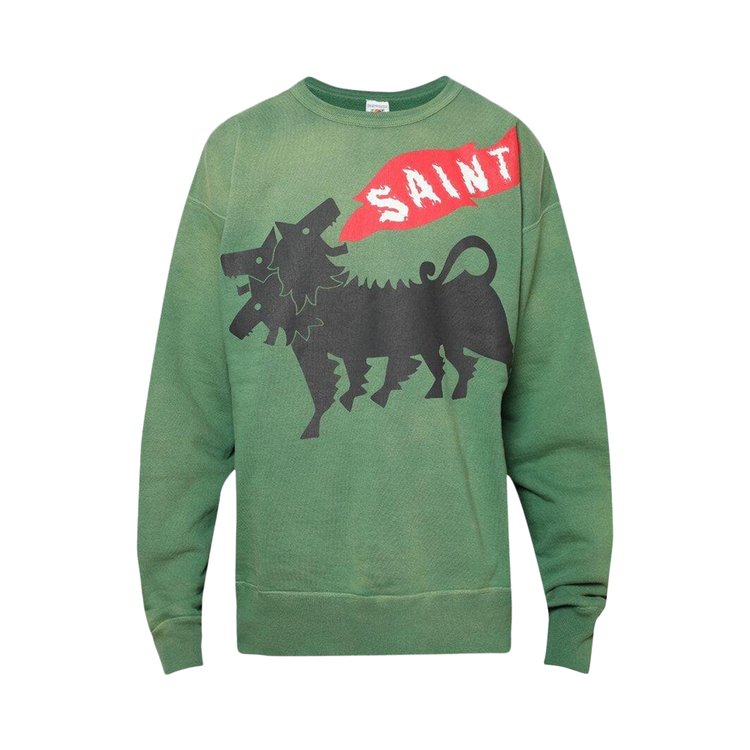 

Толстовка Saint Michael Cerberus Crewneck 'Green', зеленый