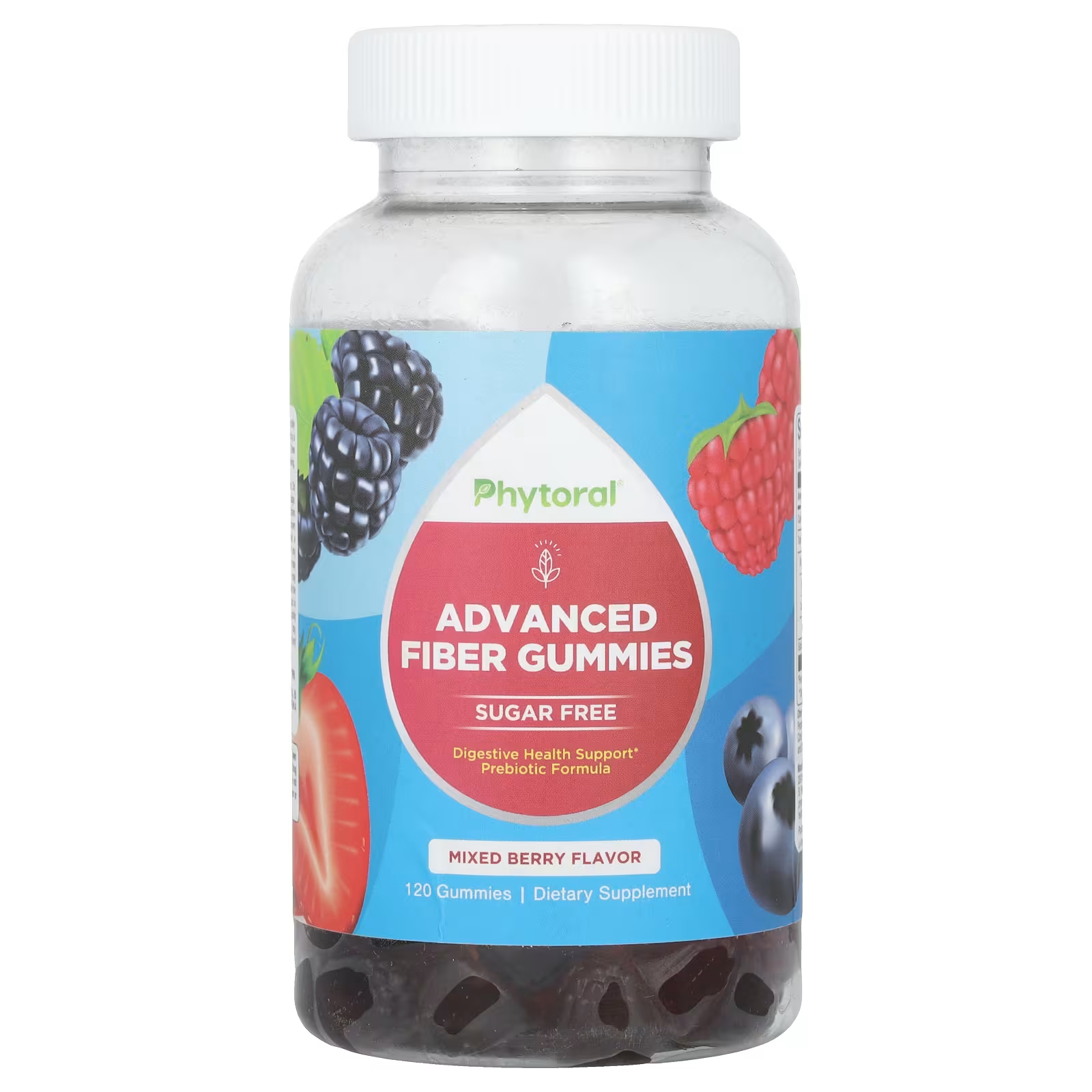 Пищевая добавка Phytoral Advanced Fiber Gummies Mixed Berry, 120 жевательных конфет