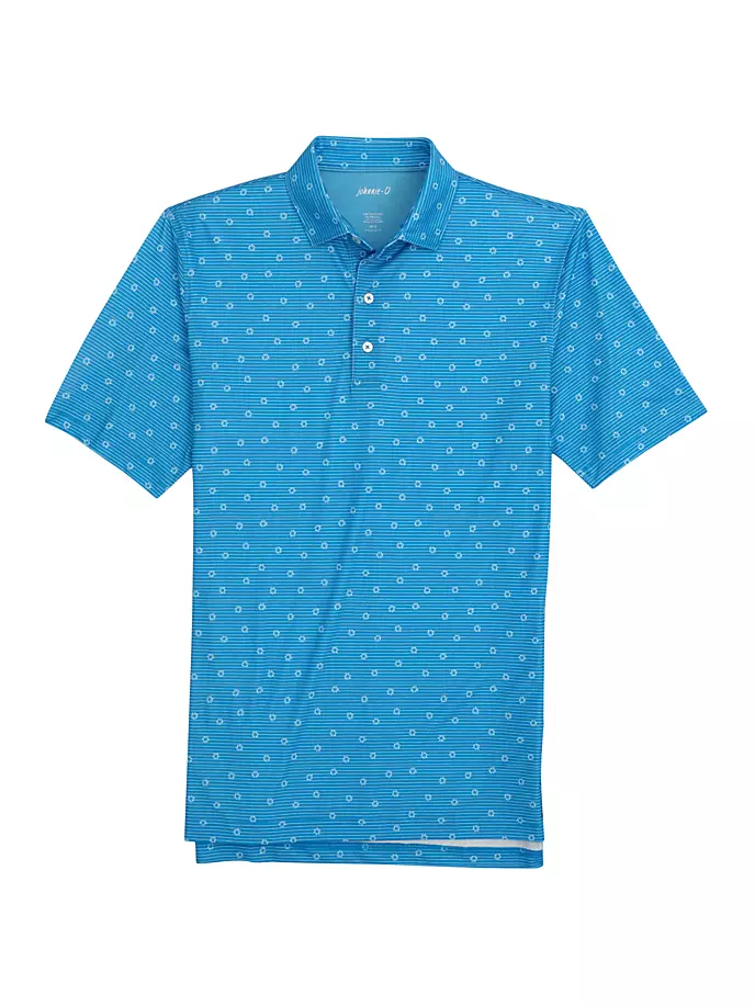 цена Рубашка-поло в полоску с вышивкой Newman Johnnie O, цвет maverick