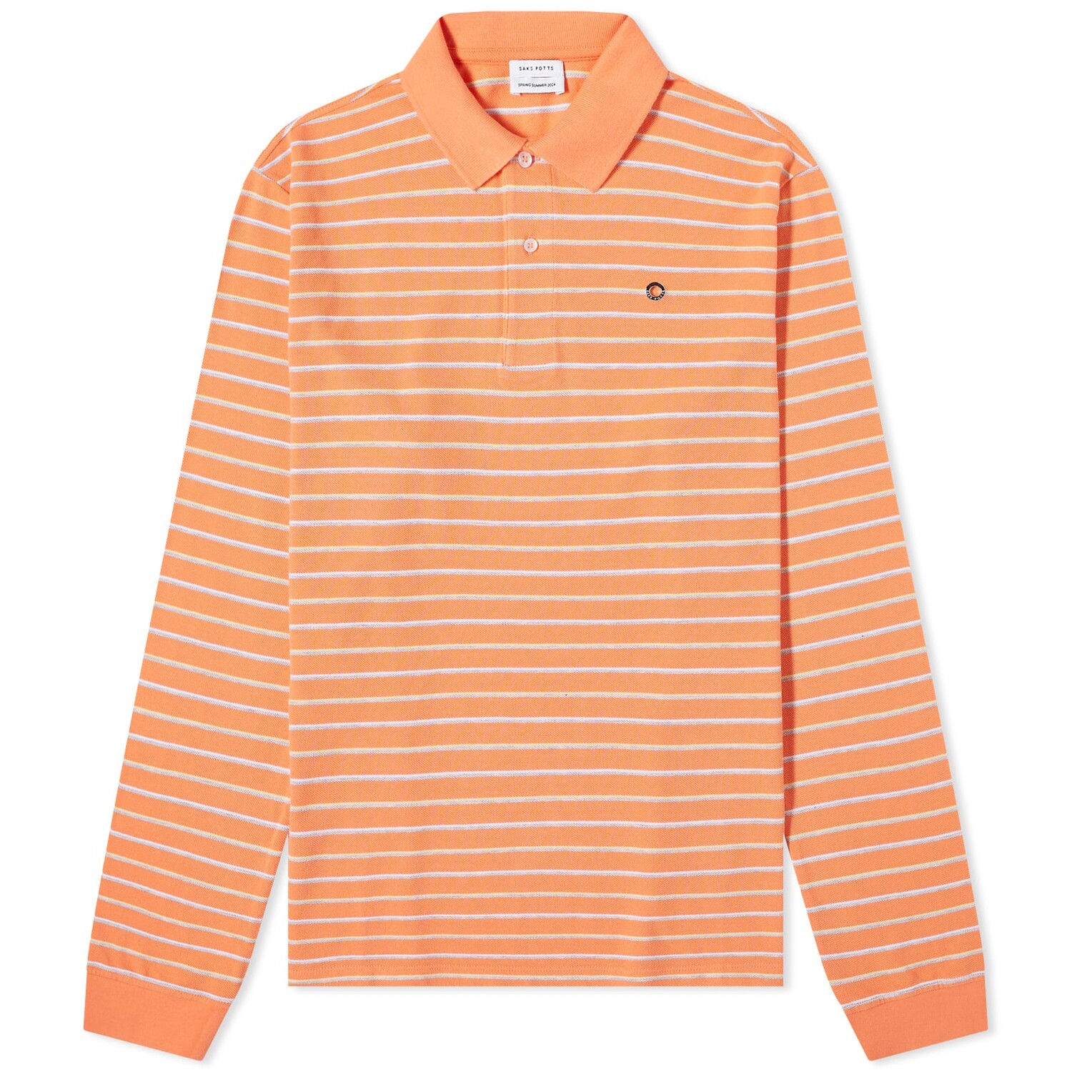 

Лонгслив Saks Potts Serena Stripe Polo, цвет Melon Stripe