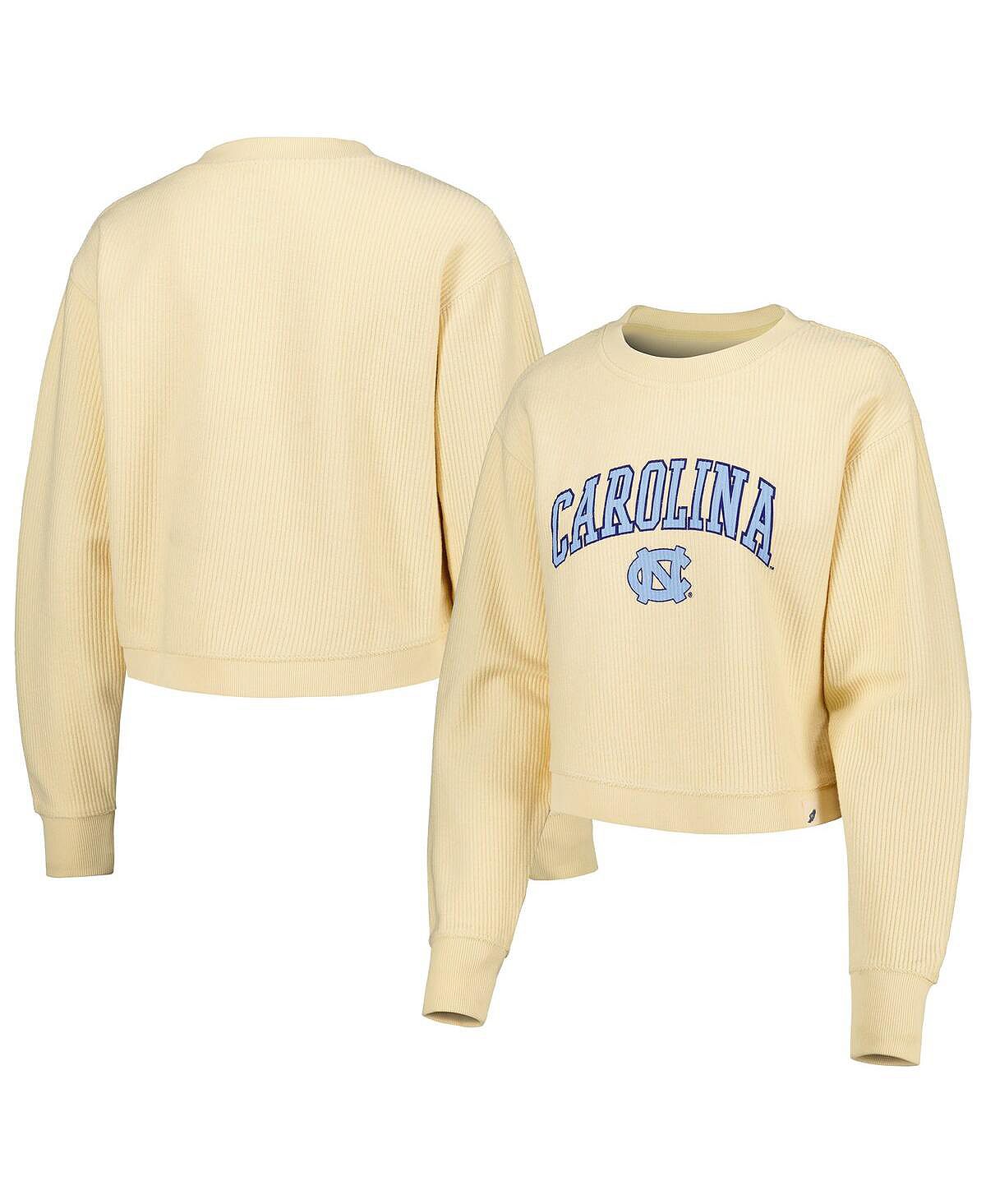 

Женский кремовый классический свитшот North Carolina Tar Heels Campus Corded Timber League Collegiate Wear, Бежевый