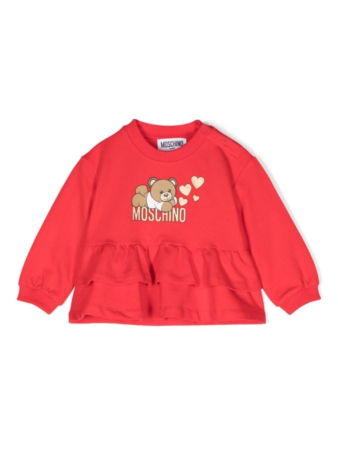 

Moschino Kids расклешенная толстовка с принтом Teddy Bear, красный