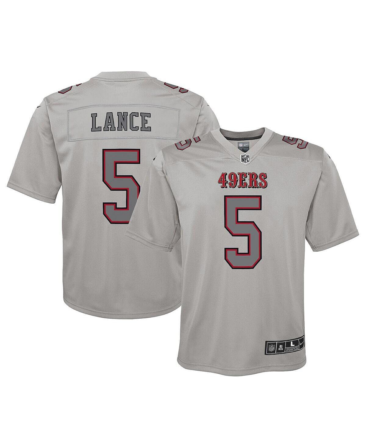

Джерси Big Boys Trey Lance Grey San Francisco 49ers Atmography Game Nike