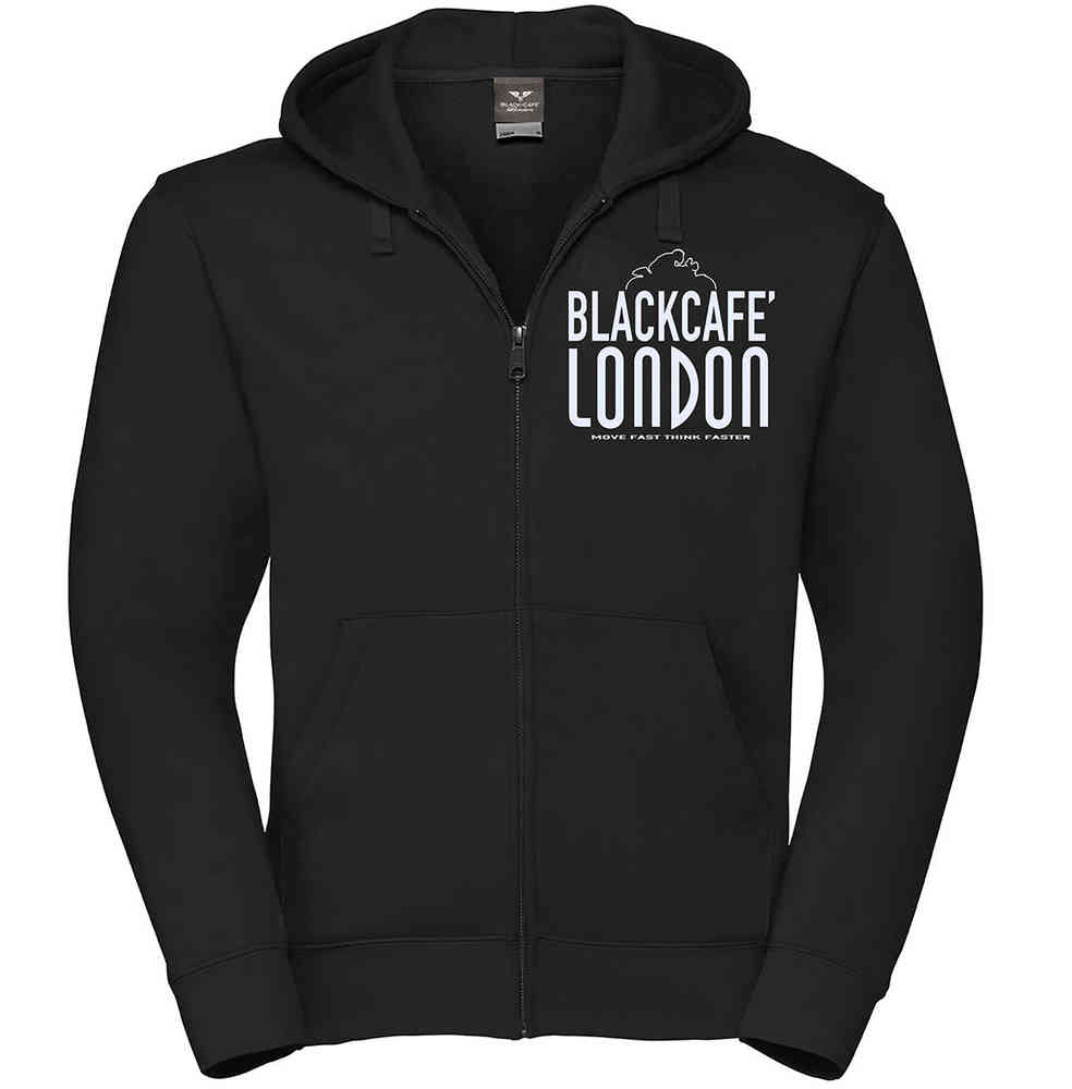 Классическая толстовка на молнии Black-Cafe London, черно-белый printio футболка классическая cafe racer born to ride