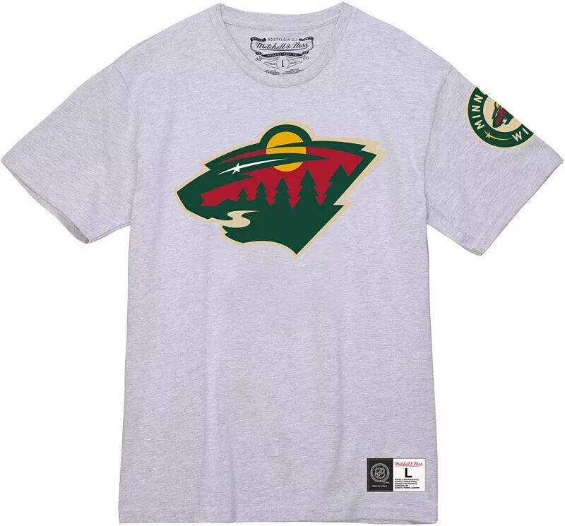 

Серая футболка Mitchell & Ness Minnesota Wild All In Current
