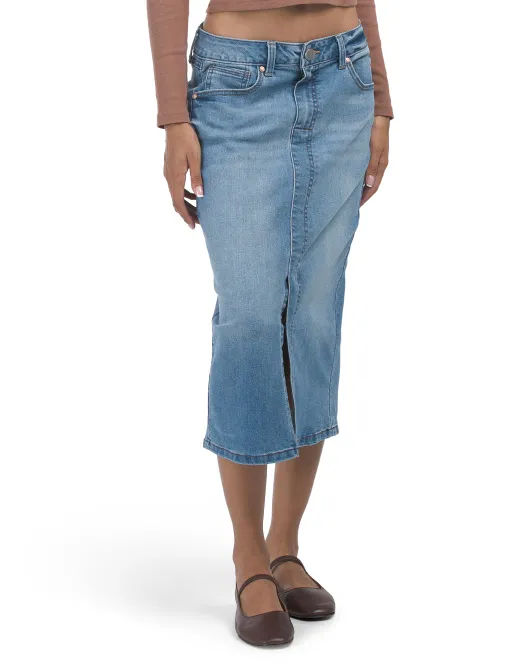 

Юбка миди Harrison с центральным швом спереди 1822 Denim, синий