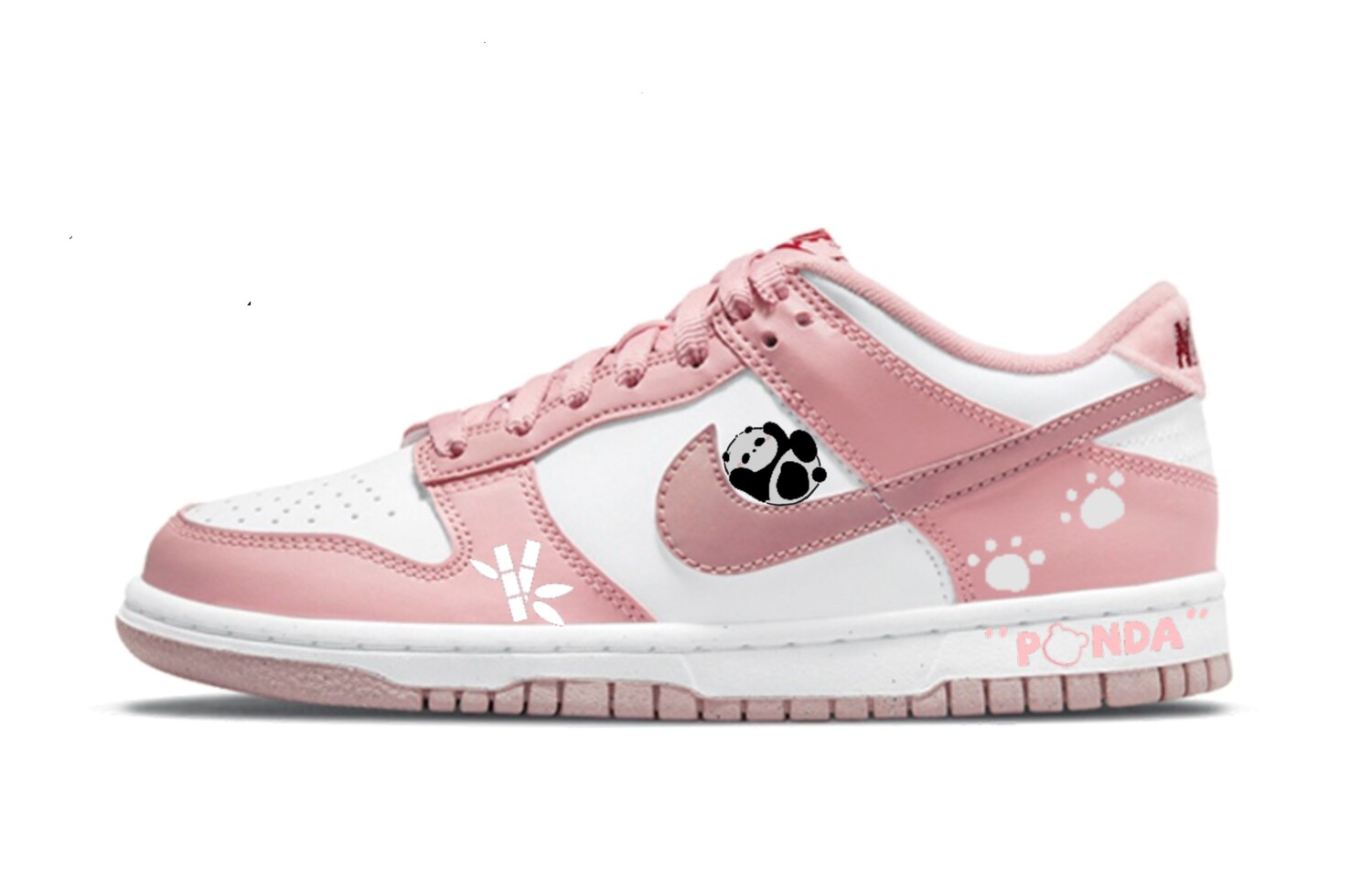

Кроссовки Nike Dunk Skateboarding Shoes Women's Low-top White/pink, розовый