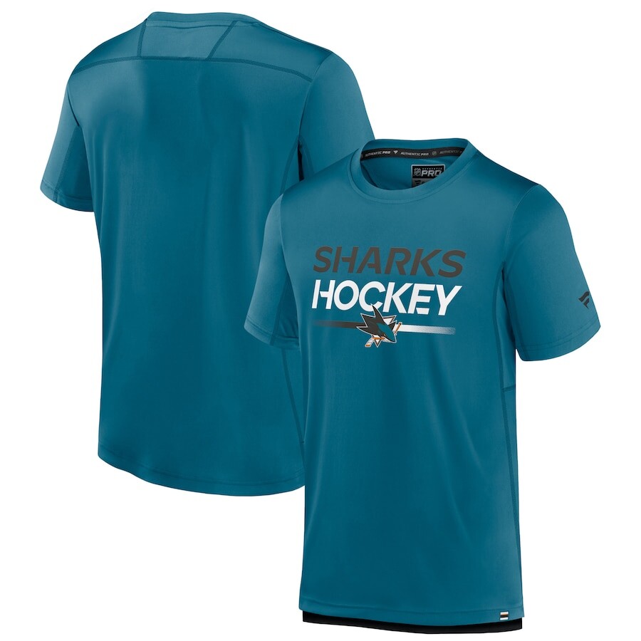 

Футболка с коротким рукавом Fanatics Branded San Jose Sharks, бирюзовый