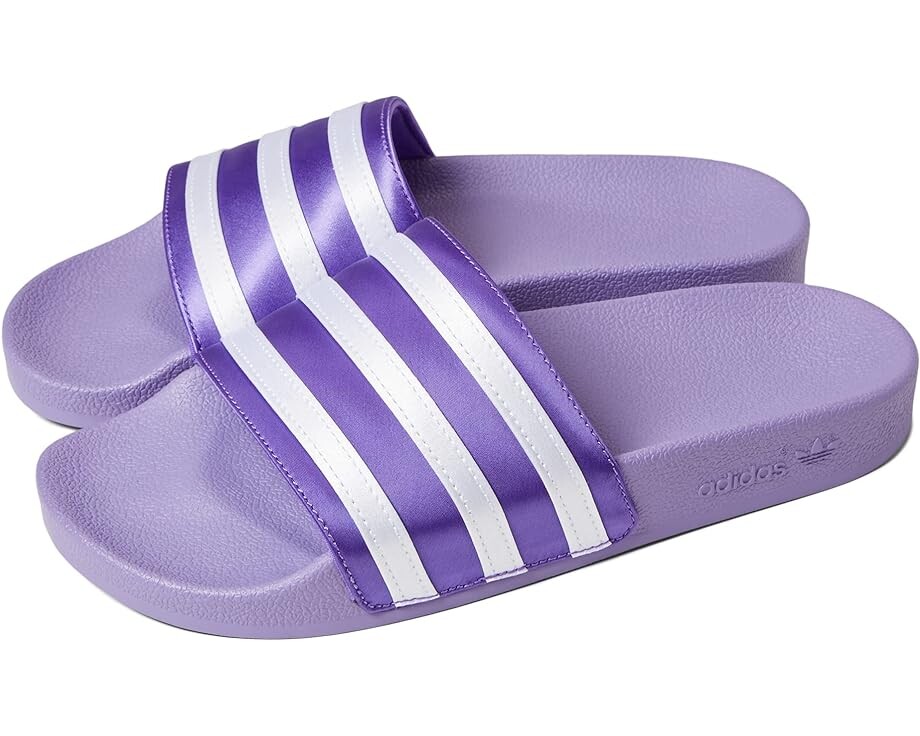 

Сандалии Adidas adilette, цвет Magic Lilac/White/Purple Rush